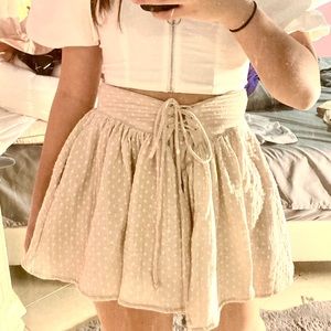 Free People Cream Skort with Pockets